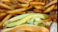 Hotdog and Fries from Dave's Red Hot (Image via Facebook/@Dave's Red Hot )